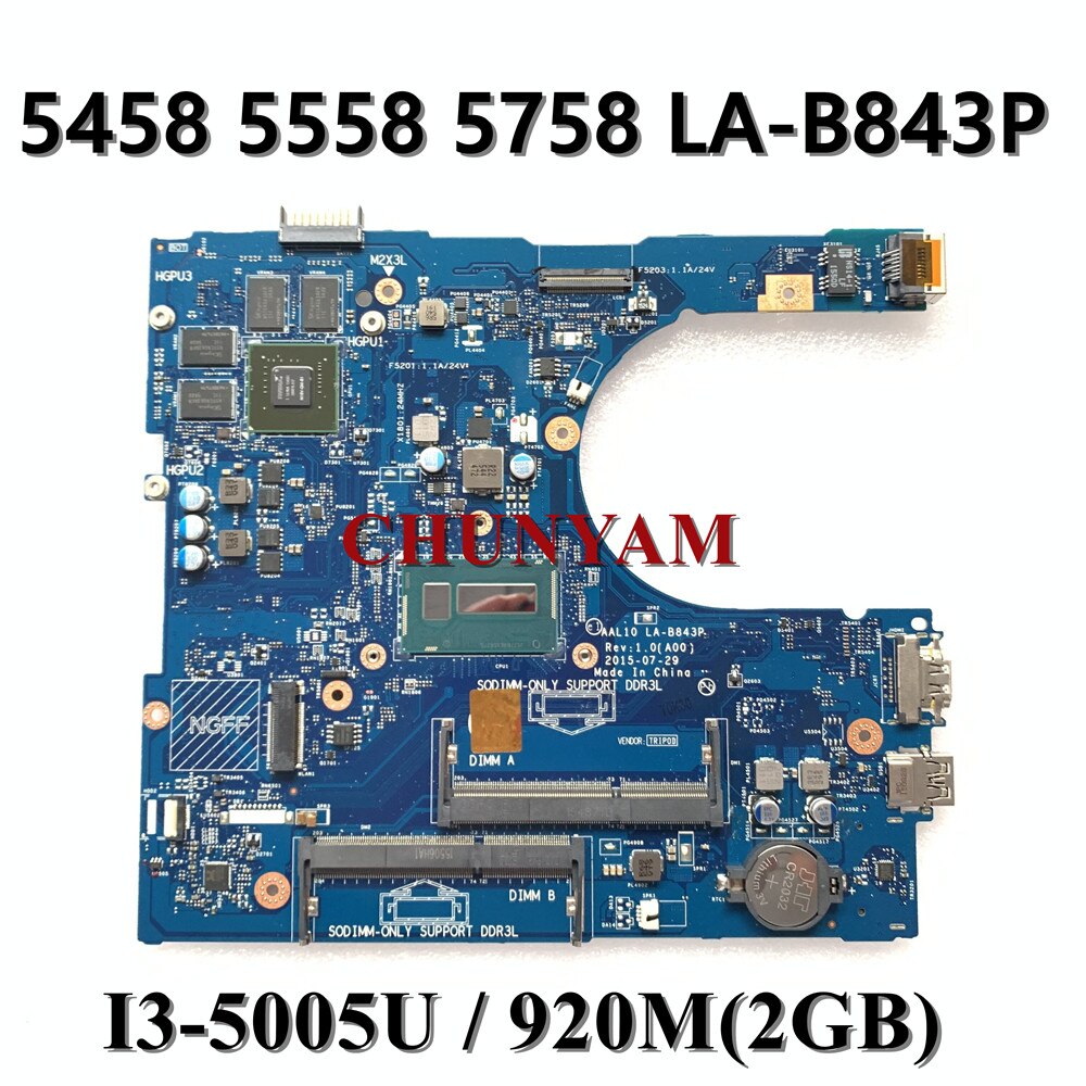 AAL10 LA-B843P I3-5005U 920M/2GB dell INSPIRON 54..